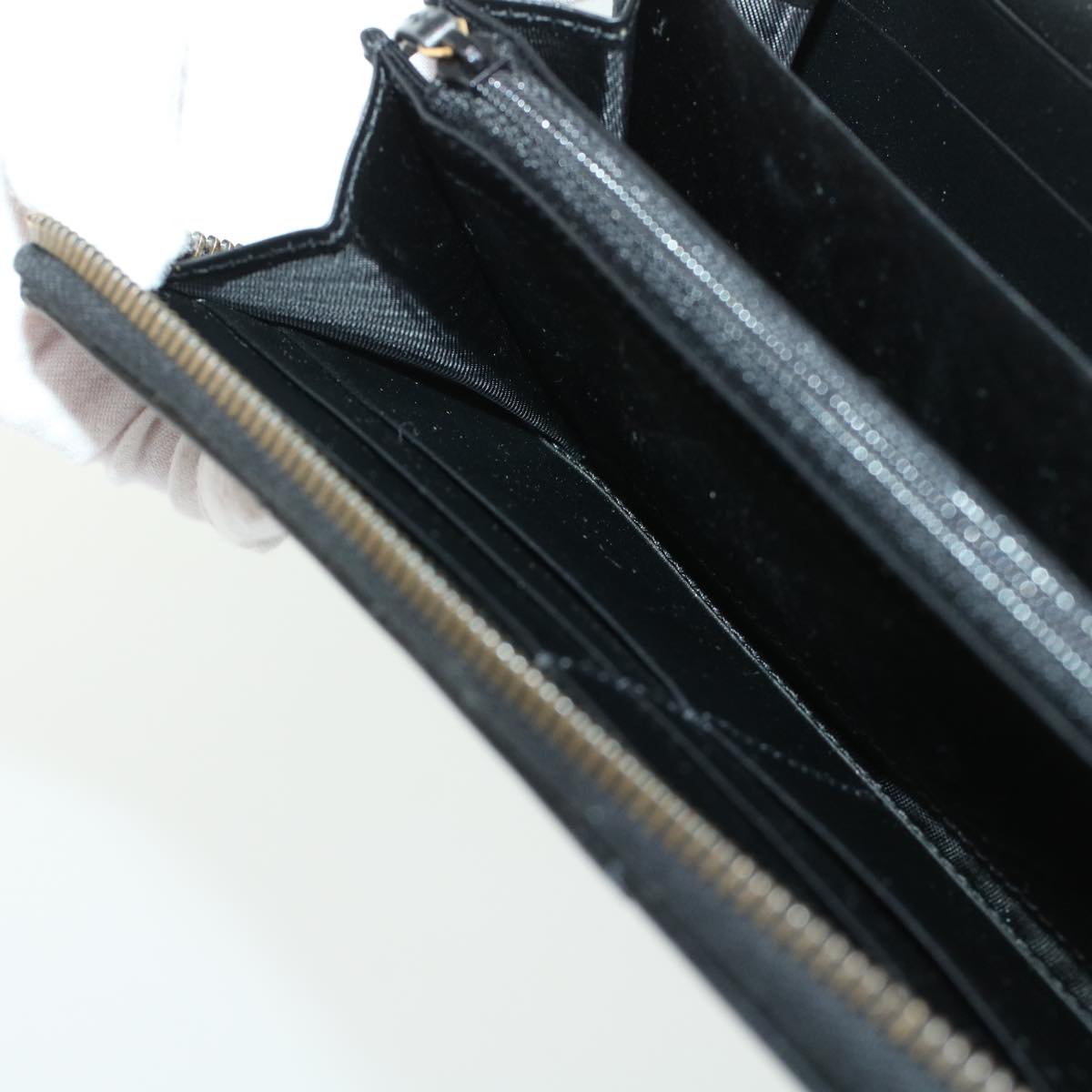 GUCCI GG Marmont Zip Around Wallet Long Wallet Black 443123 45675A
