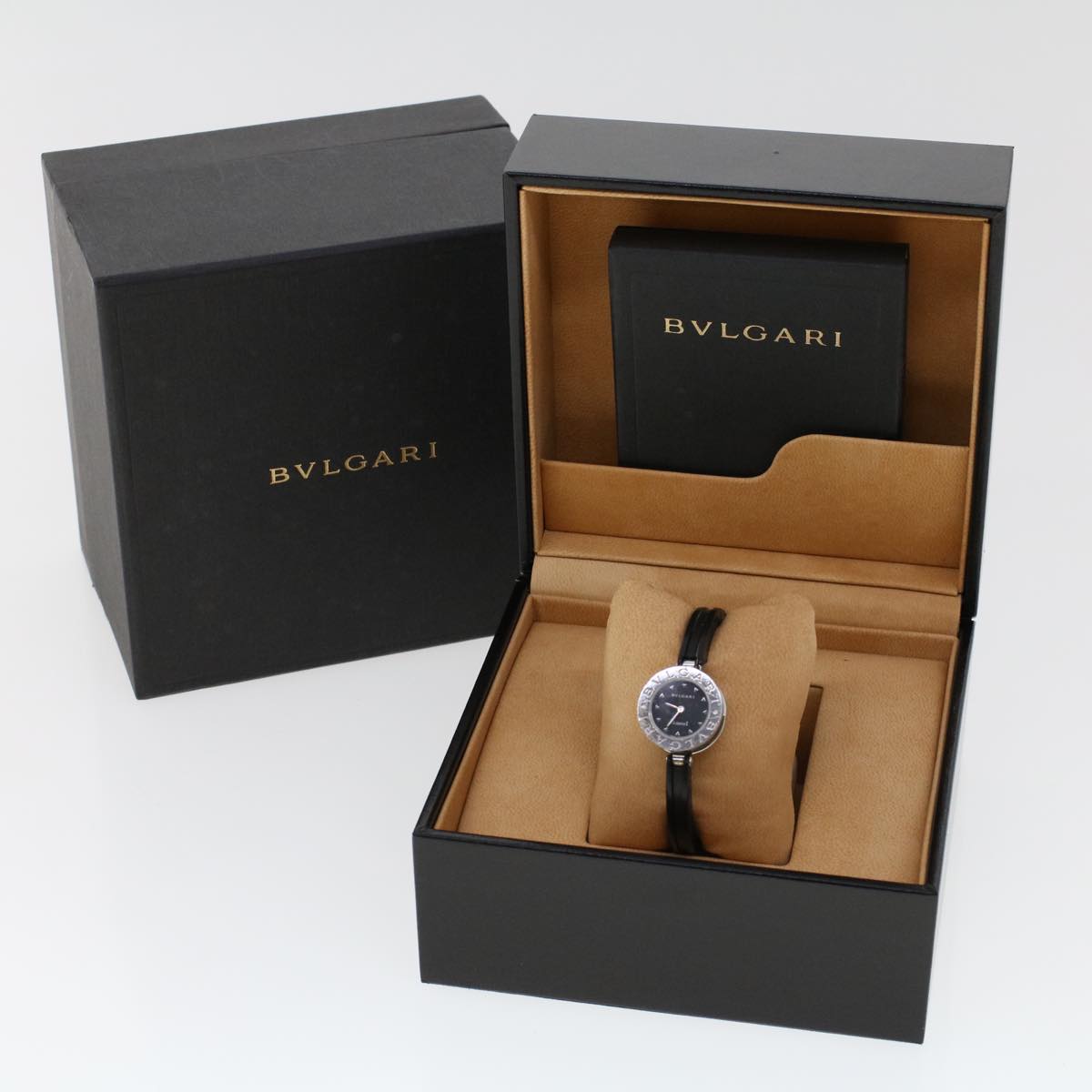 BVLGARI Watches Zero One Stainless Steel Silver Black Auth 45729