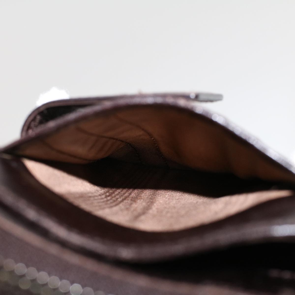 FENDI Zucca Canvas Wallet Black Brown 45939