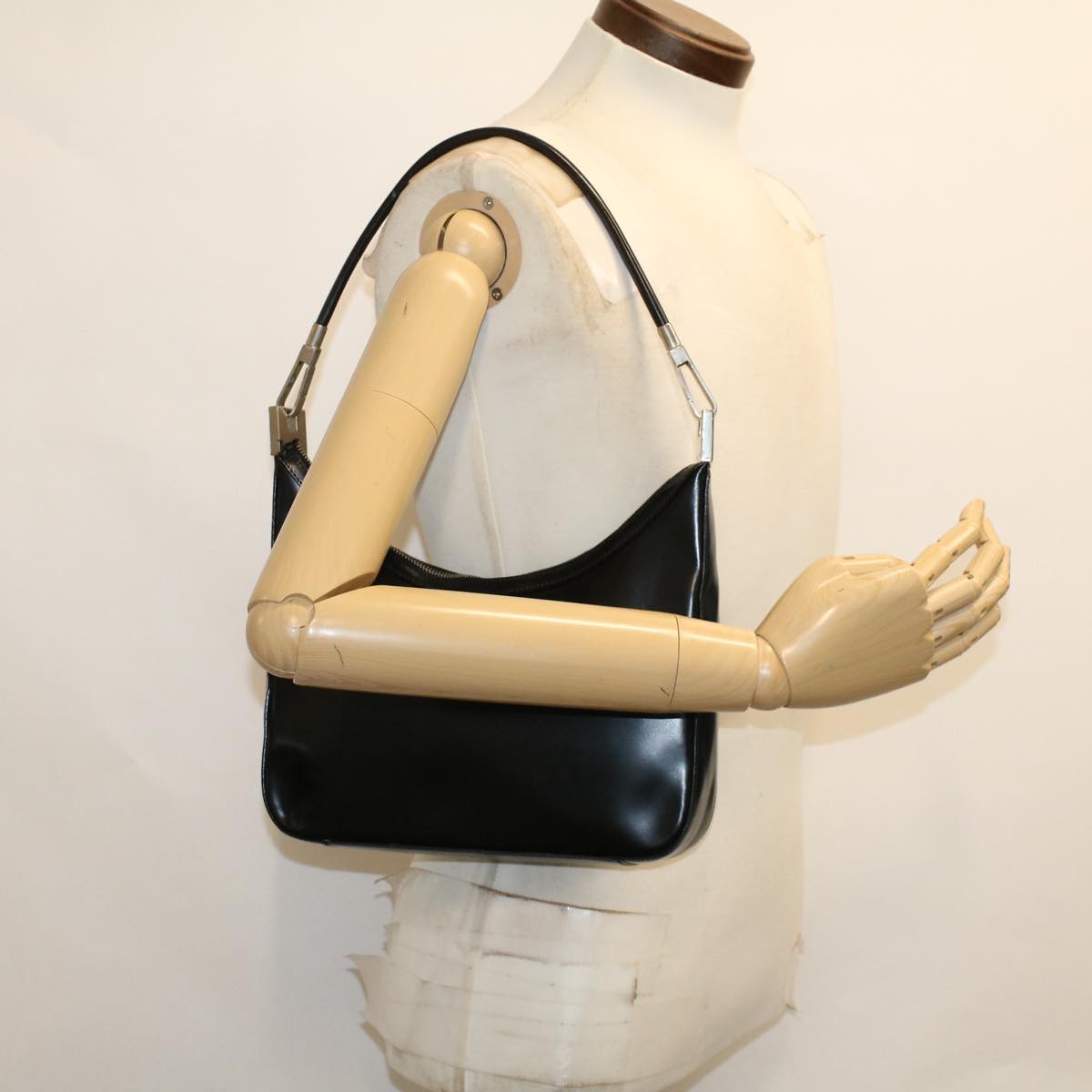 GUCCI Shoulder Bag Leather Black 0013812 47406
