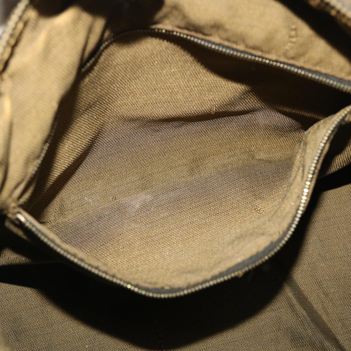 FENDI Zucca Canvas Hand Bag Nylon Brown Black 48233