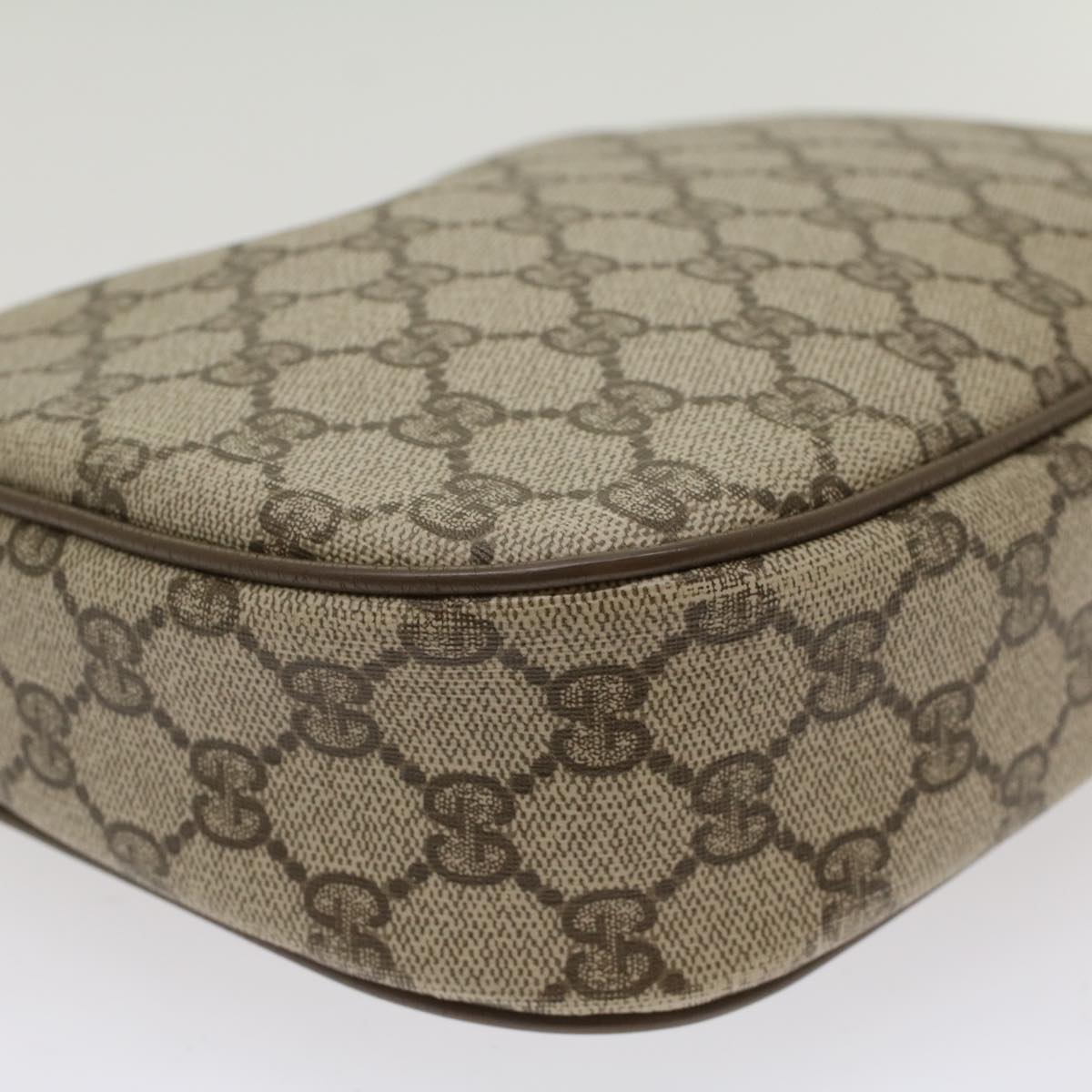 GUCCI GG Canvas Web Sherry Line Clutch Bag Beige Red 89•01•034 49988