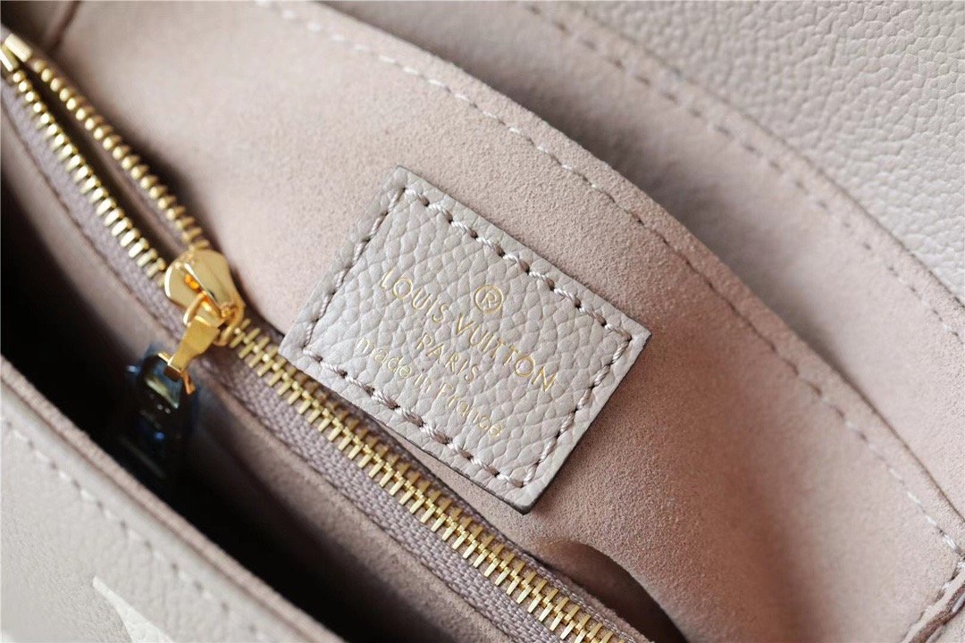 LV Madeleine GLAMI Monogram Empreinte Dove Gray/ Creme Beige For Women, Shoulder and Crossbody Bags 9.4in/24cm LV