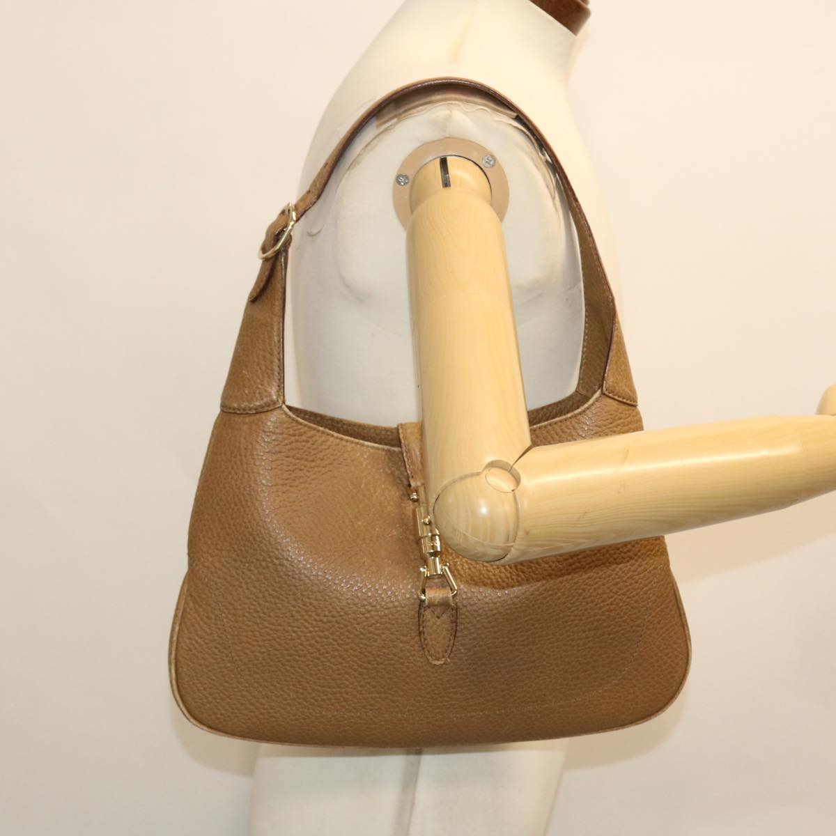 GUCCI Jackie Shoulder Bag Leather Brown 137335 50485