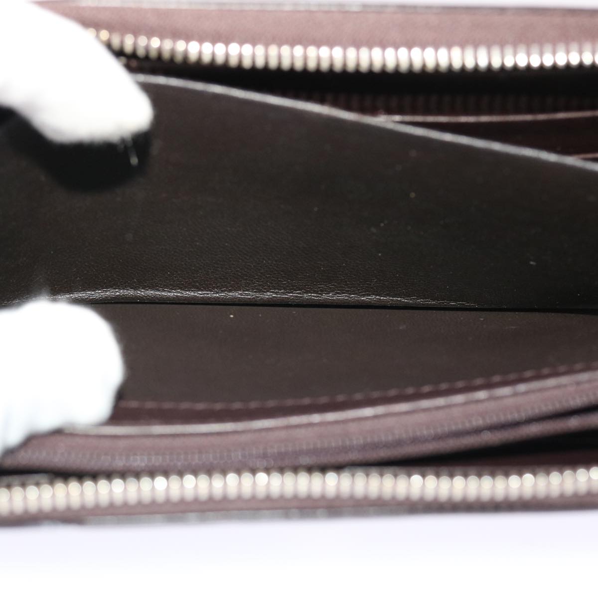 GUCCI GG Canvas Long Wallet Dark Brown 307995 50819
