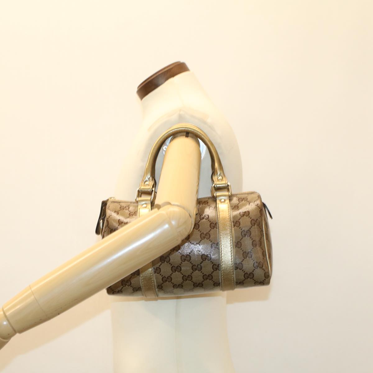 GUCCI GG Crystal Hand Bag Beige 193604 50984