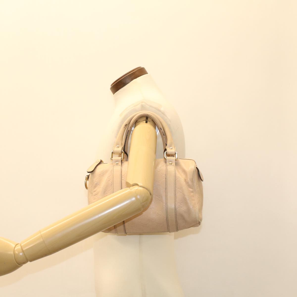 GUCCI GG Canvas Guccissima Hand Bag Beige 193604 50994