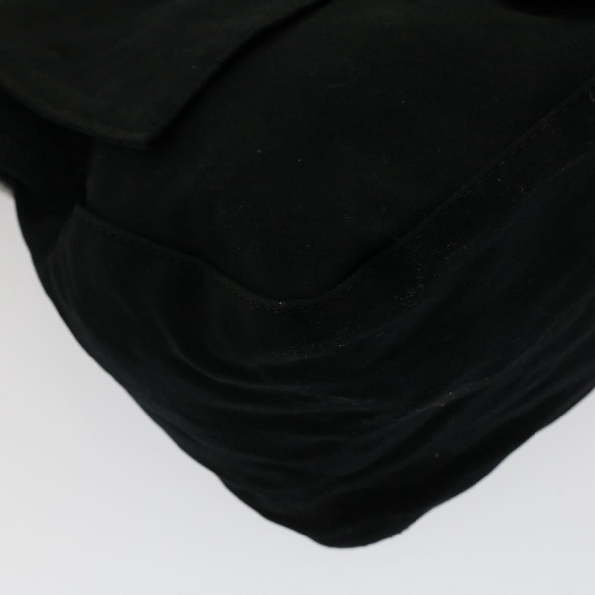 FENDI Mamma Baguette Shoulder Bag Nylon Black 51051