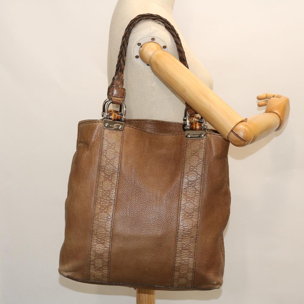 GUCCI Guccissima Tote Bag Leather Brown 232946 52431