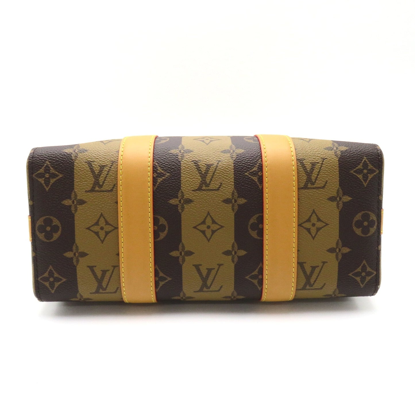 Louis Vuitton LV Square City Cyprus Shoulder Bag PVC Coated Canvas Monogram Strip Brown M45963