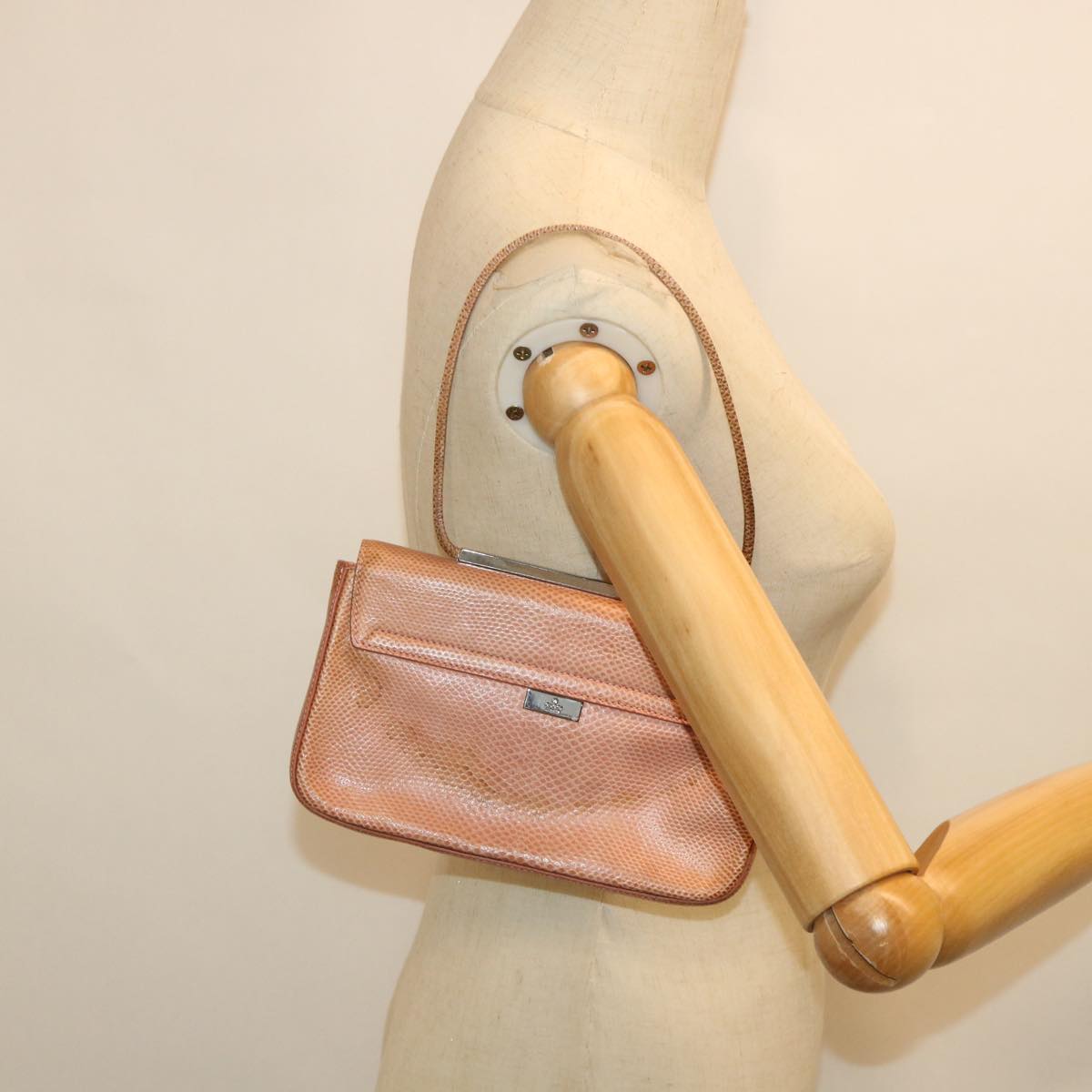 GUCCI Hand Bag Leather Pink 53646