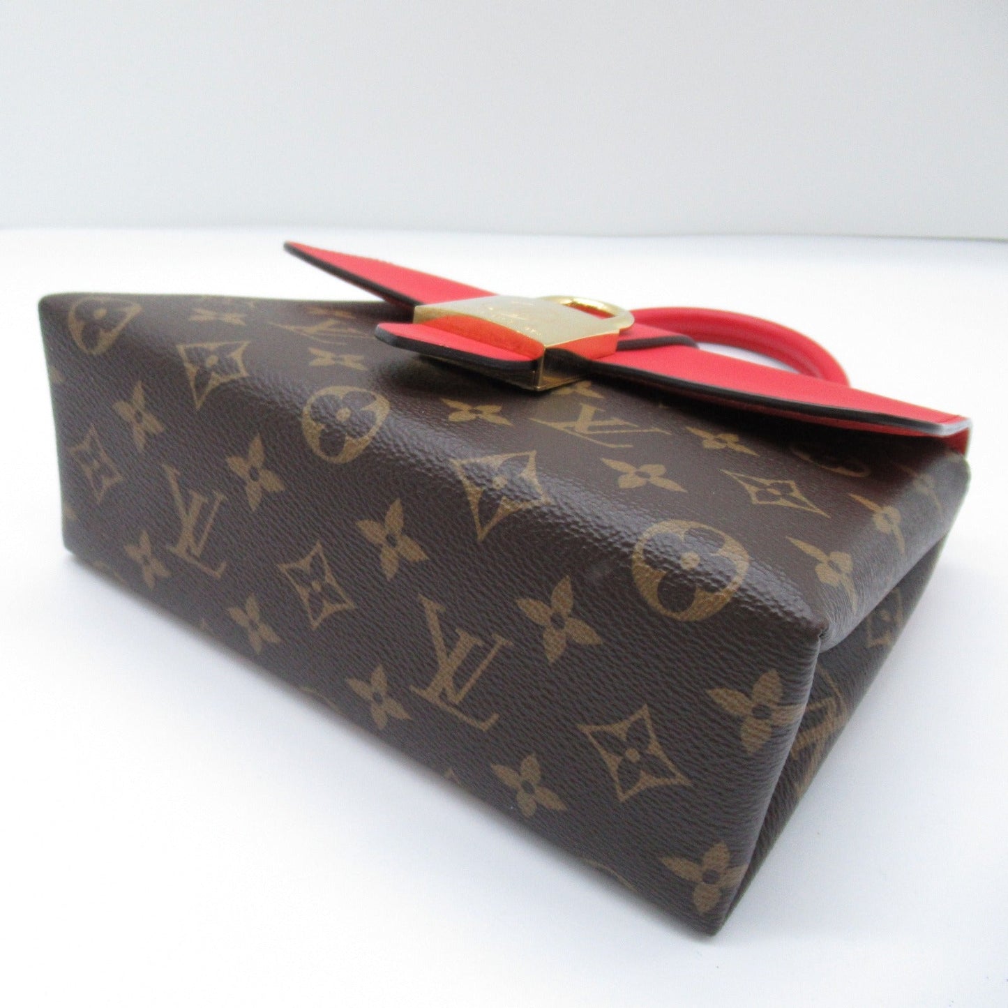 Louis Vuitton Louis Vuitton Locky BB 2w Shoulder Bag PVC Coated Canvas Monogram Red/Brown M44322