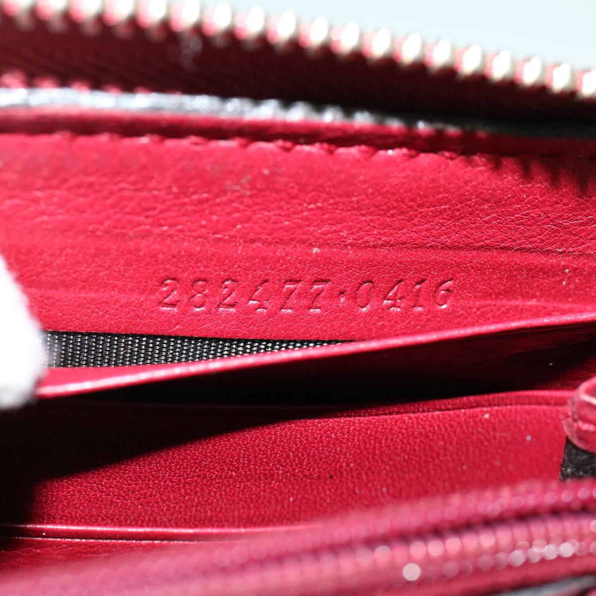 GUCCI GG Canvas Guccissima Long Wallet Wine Red 282477 54060