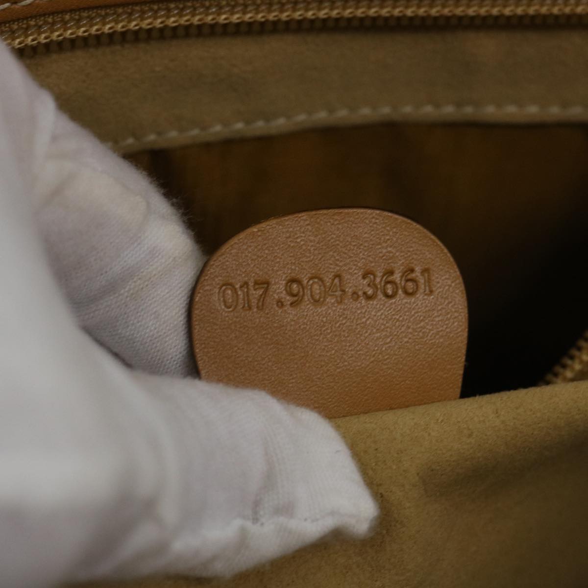 GUCCI GG Canvas Clutch Bag Leather Beige 54130