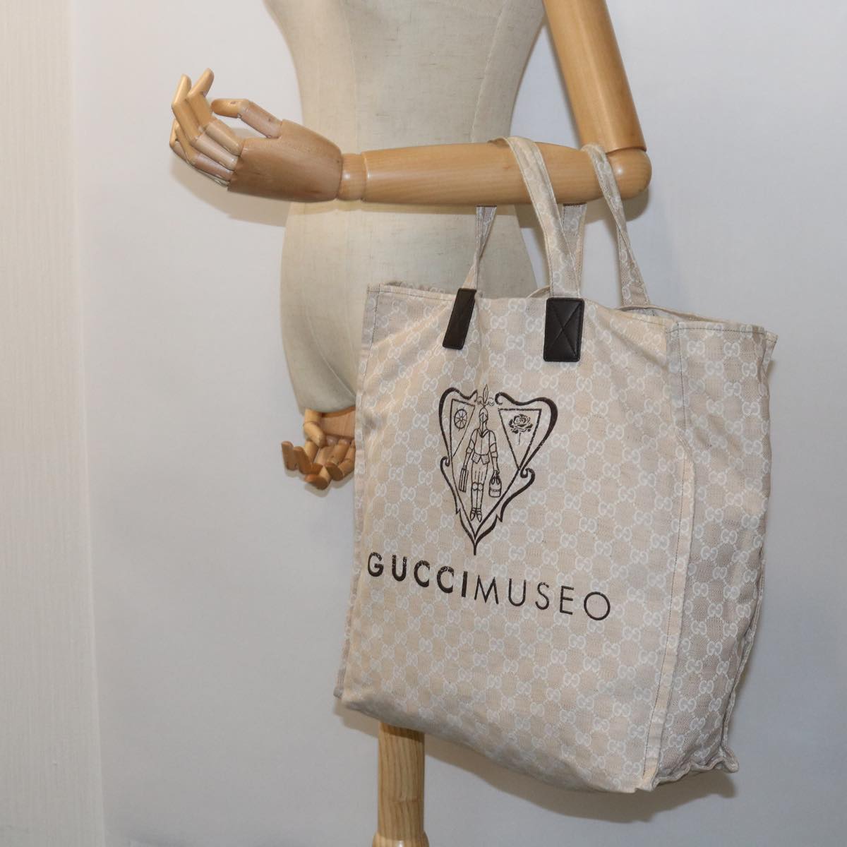 GUCCI GG Canvas Hand Bag Beige 283411 54131