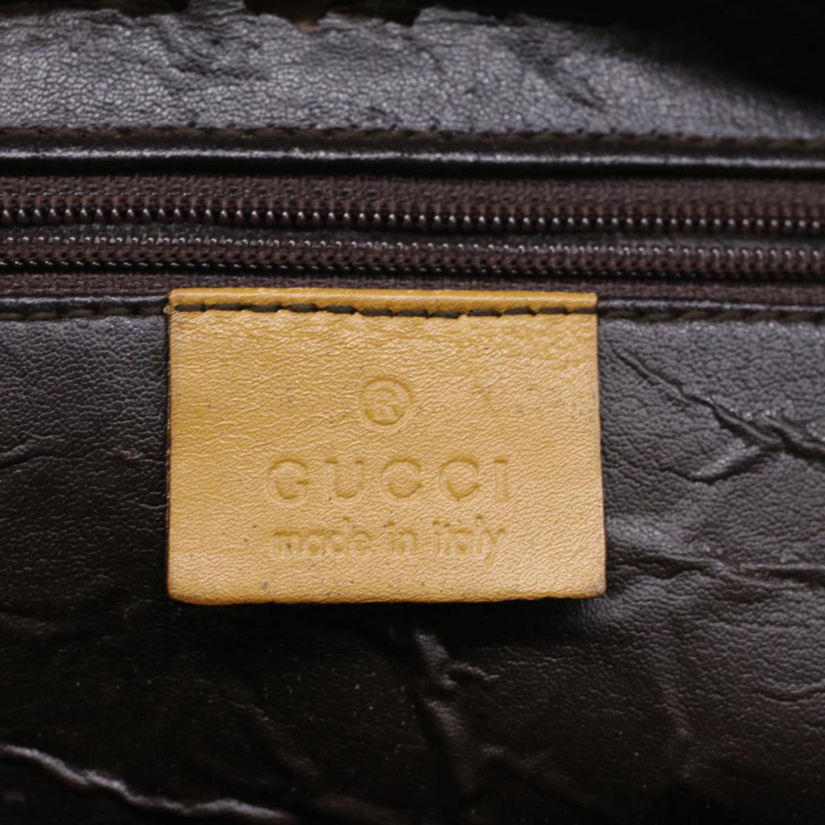 GUCCI GG Canvas Sherry Line Hand Bag Beige Orange Brown 54332