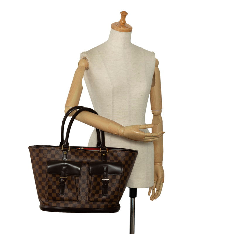 Louis Vuitton Louis Vuitton Damière N51120 Handbag PVC/Leather Brown