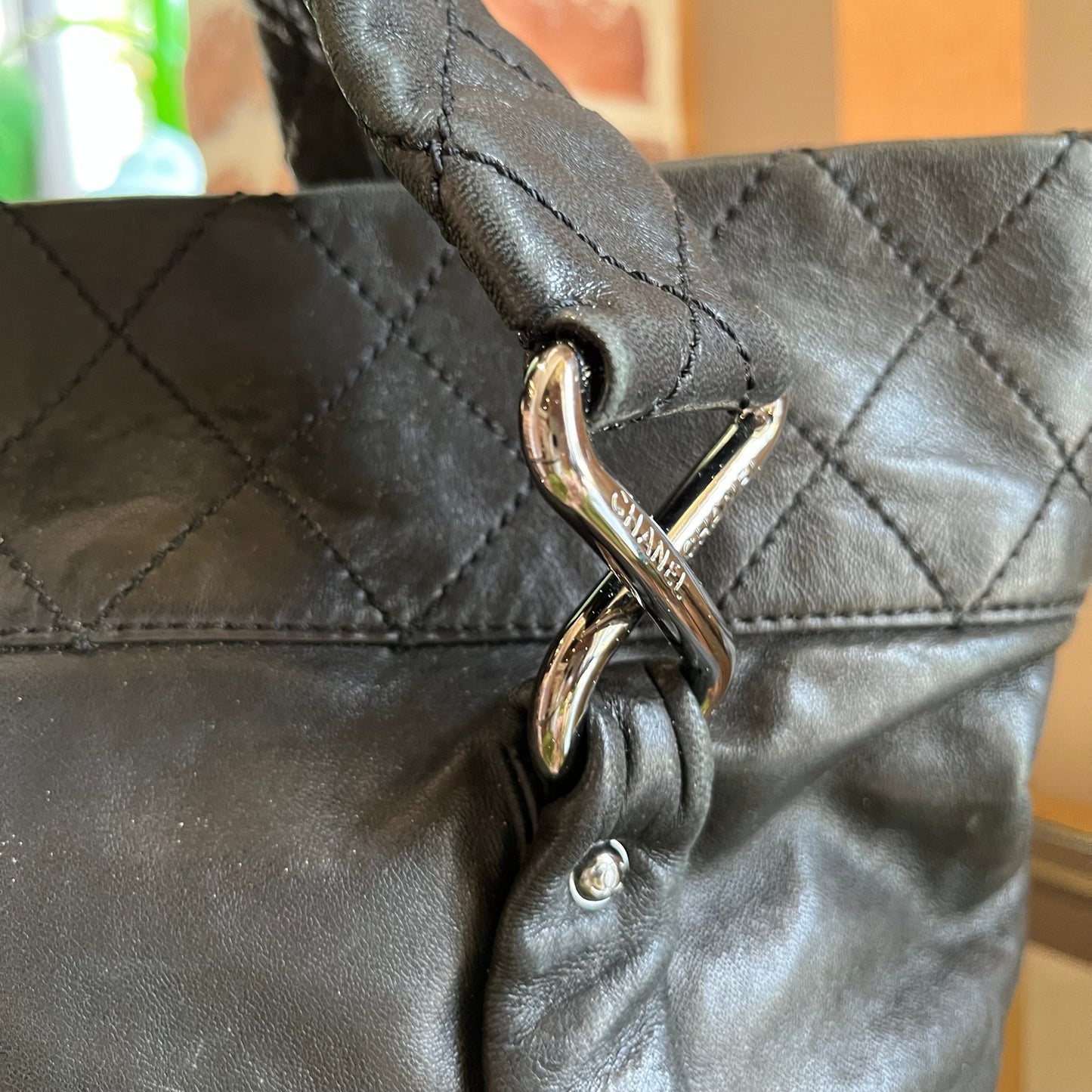 CHANEL 8 Knots Quilted Lambskin Tote Bag