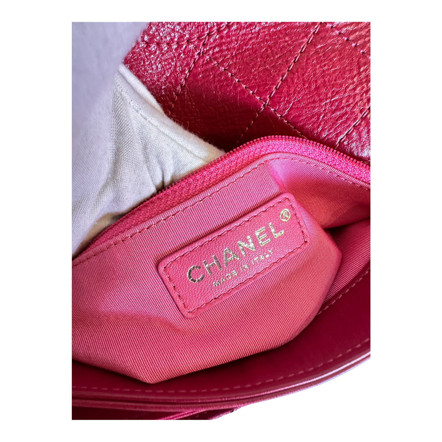 Chanel Pink CC Lambskin and Tweed Flap