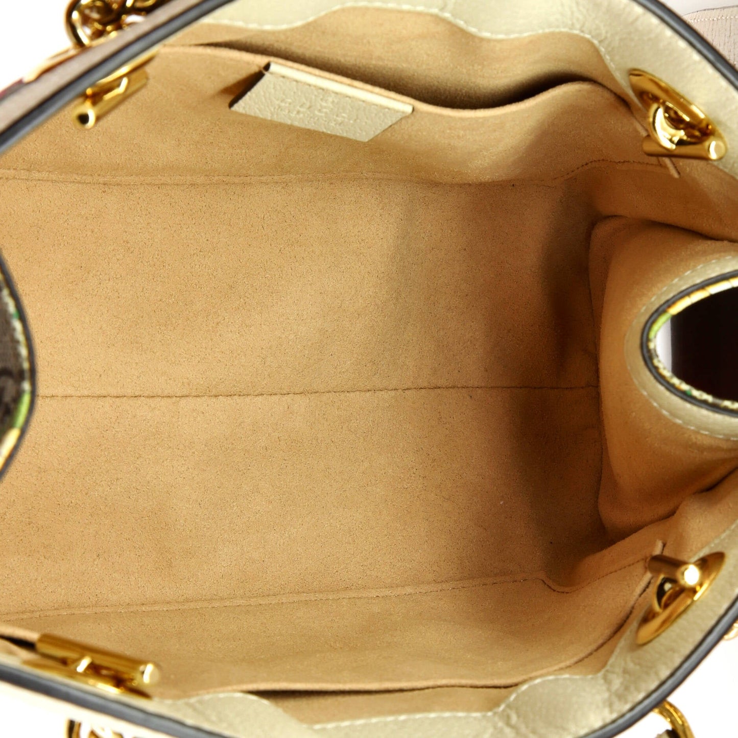Padlock Chain Tote Flora GG Coated Canvas Small