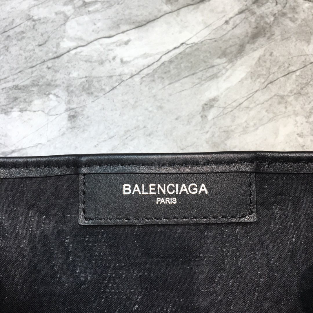 Balen Navy Small Cabas Tote Bag In Black, For Women, Bags 18.5in/47cm 3399332HH3N9260