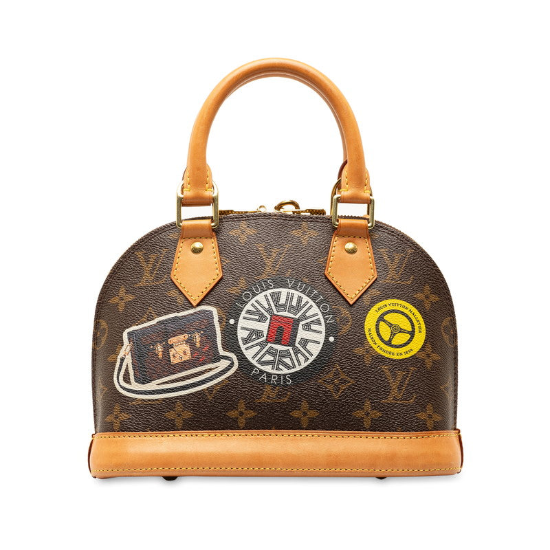 Louis Vuitton Monogram Alma BB World Tour Handbag Shoulder Bag 2WAY M43230 Brown Red Multicolor PVC Leather Louis Vuitton