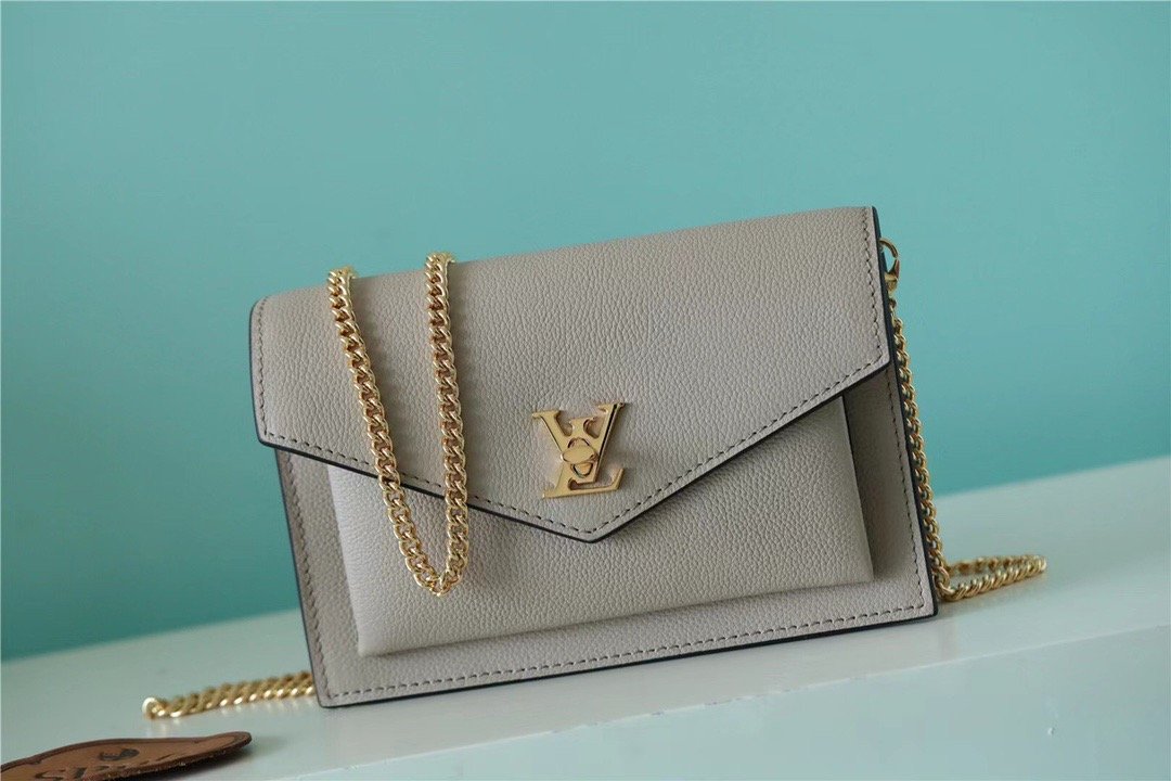LV Mylockme Chain Pochette Grey For Women, Shoulder and Crossbody Bags 7.5in/19cm LVÂÂ