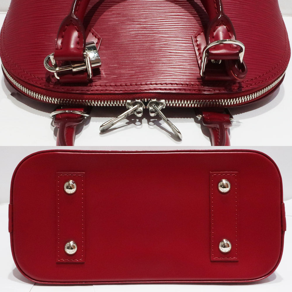 Louis Vuitton BB Alma Epi Wine Red M40850 Silver G Shoulder Bag Handbag
