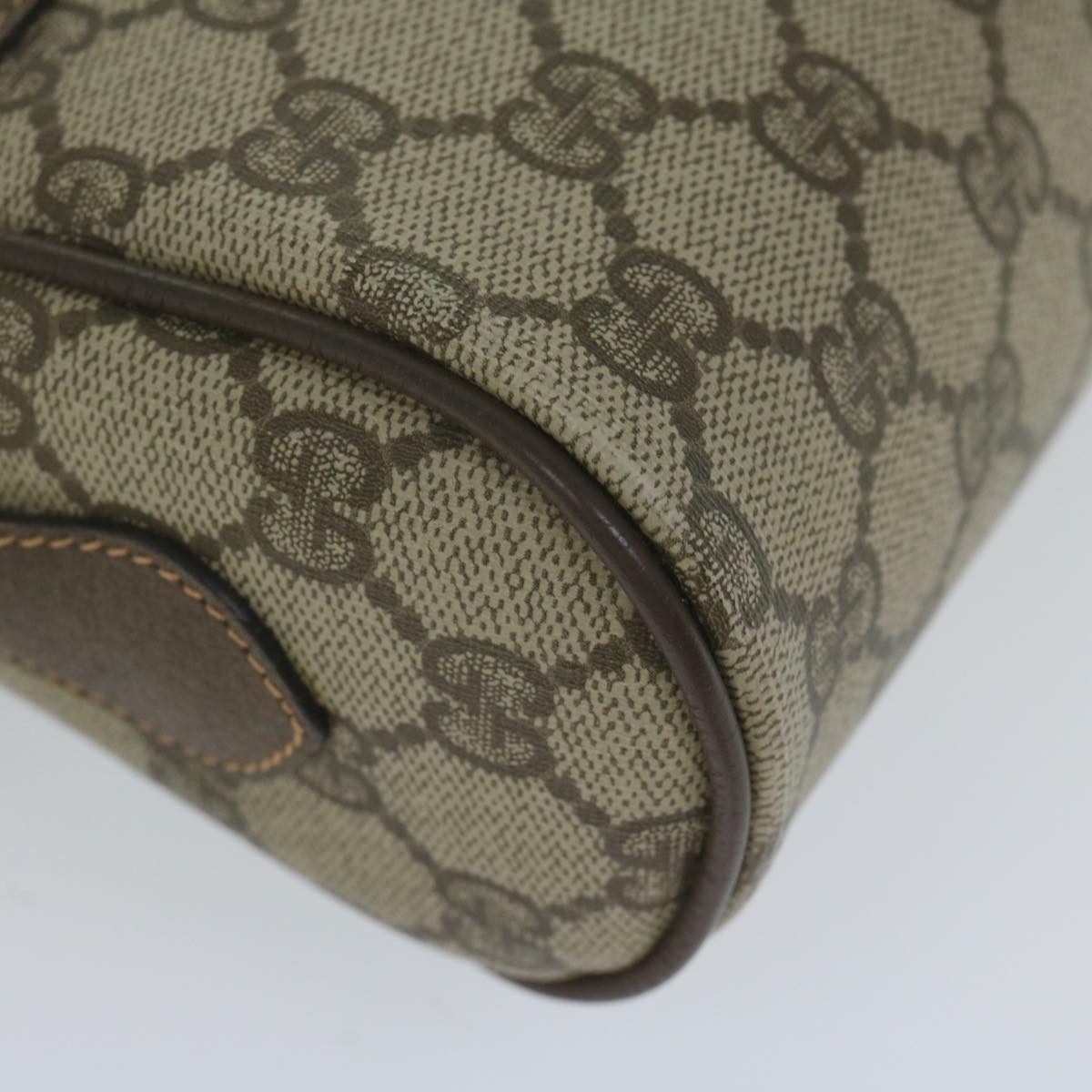 GUCCI GG Canvas Web Sherry Line Shoulder Bag PVC Beige Red Green 61350