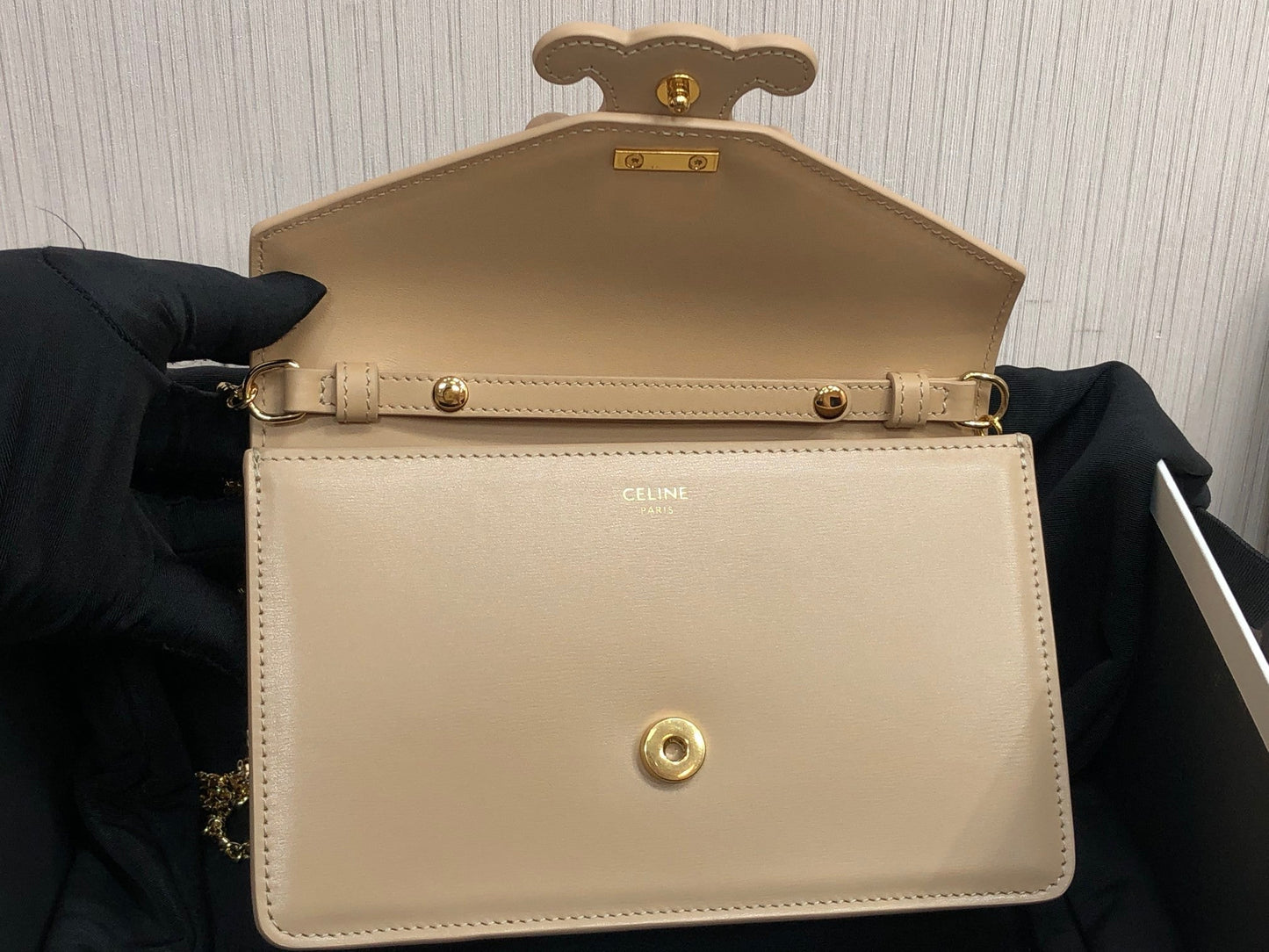 GLAMI Wallet On Chain Triomphe Beige For Women 7in/19cmÂÂ