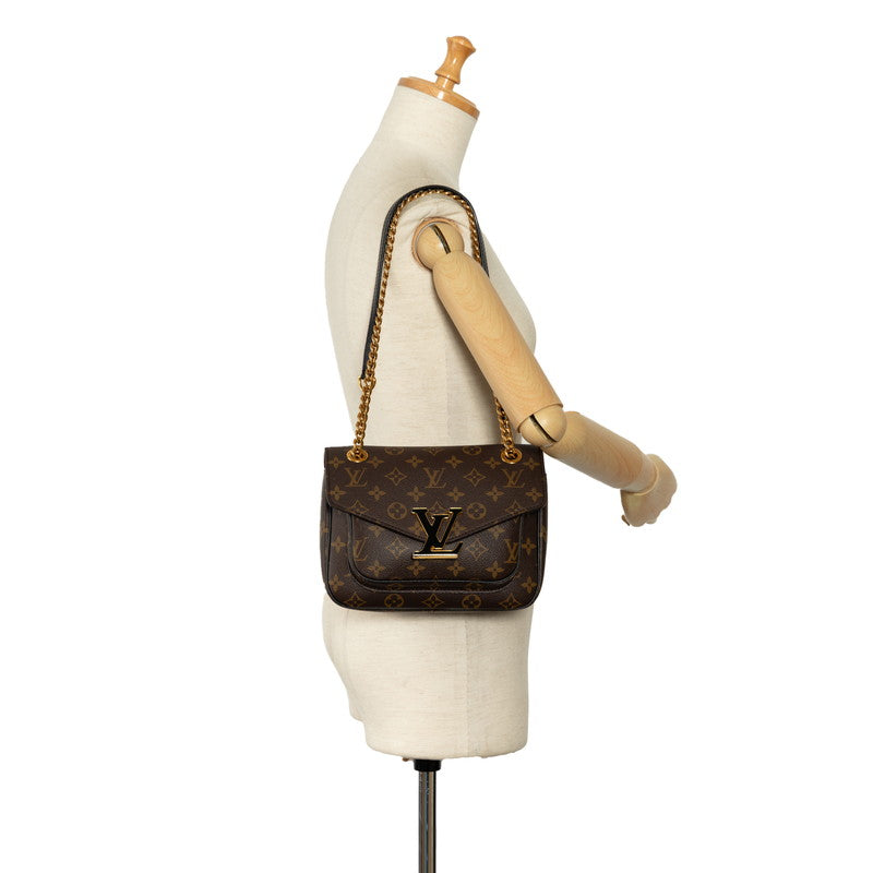 Louis Vuitton Monogram Patch Chain Shoulder Bag M45592 Brown PVC Leather Louis Vuitton