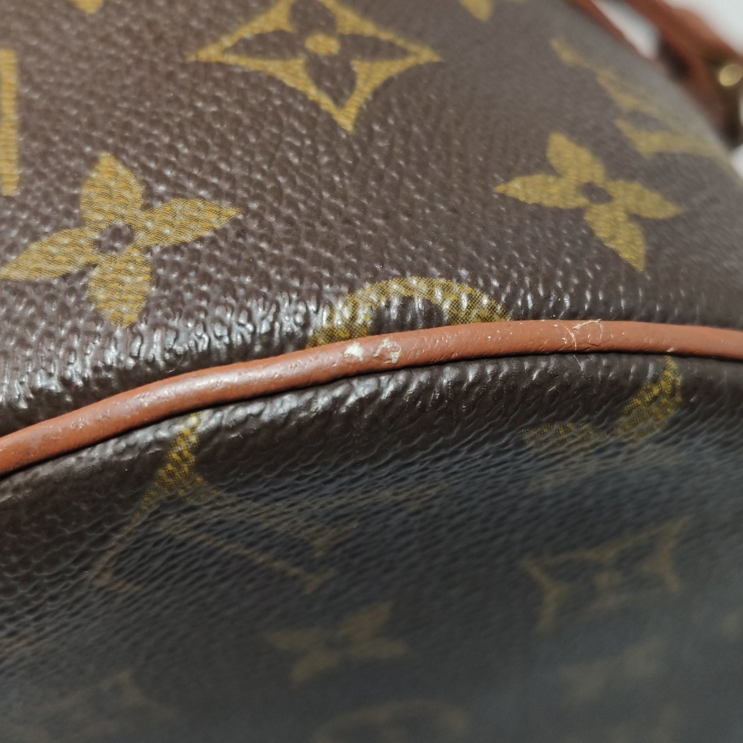 Preloved GLM-Papillon Large Lambskin Monogram Print Cylinder Handbag 250429781170530