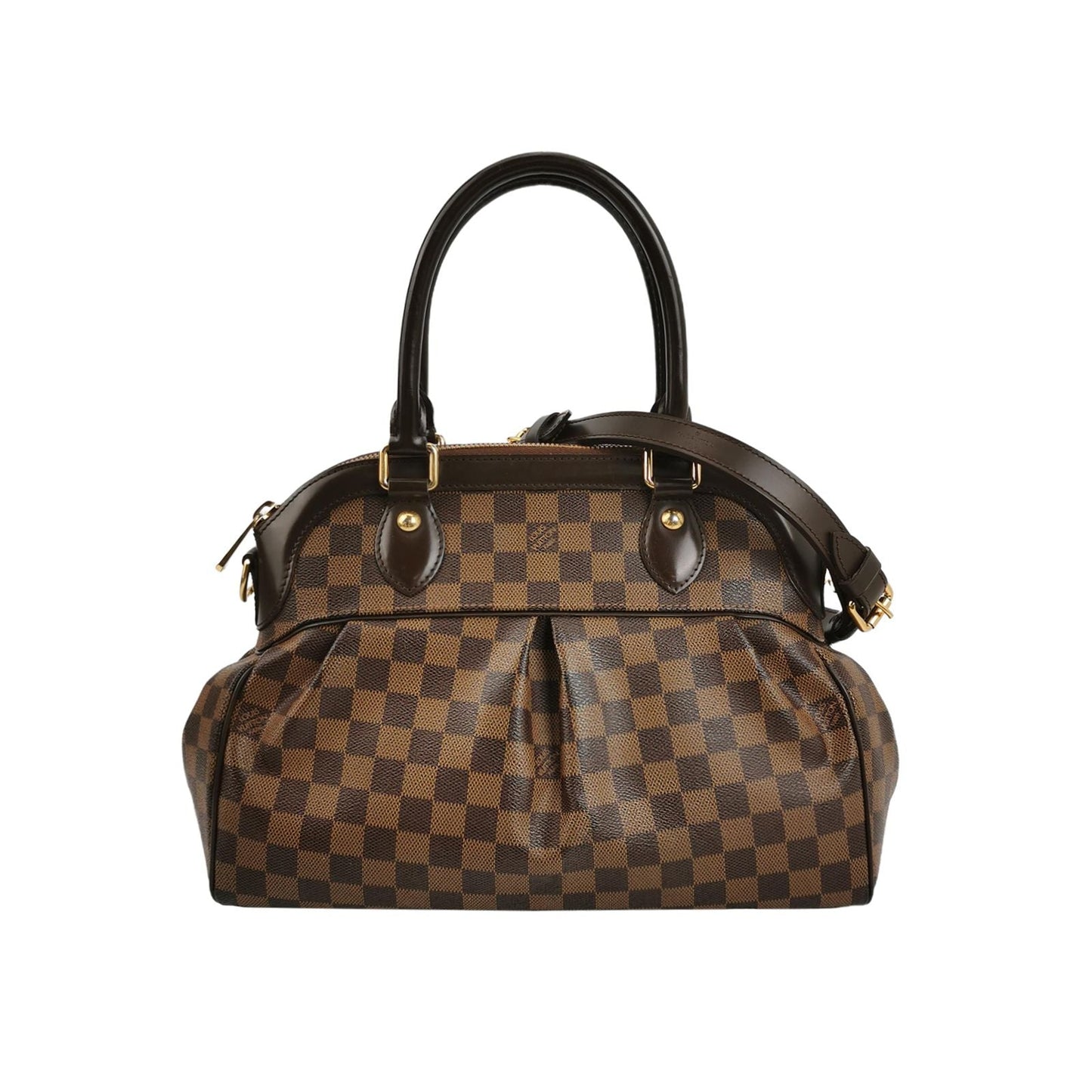Preloved GLM-Trevi Leather Checkered Pleated Shoulder Bag 250425781165387