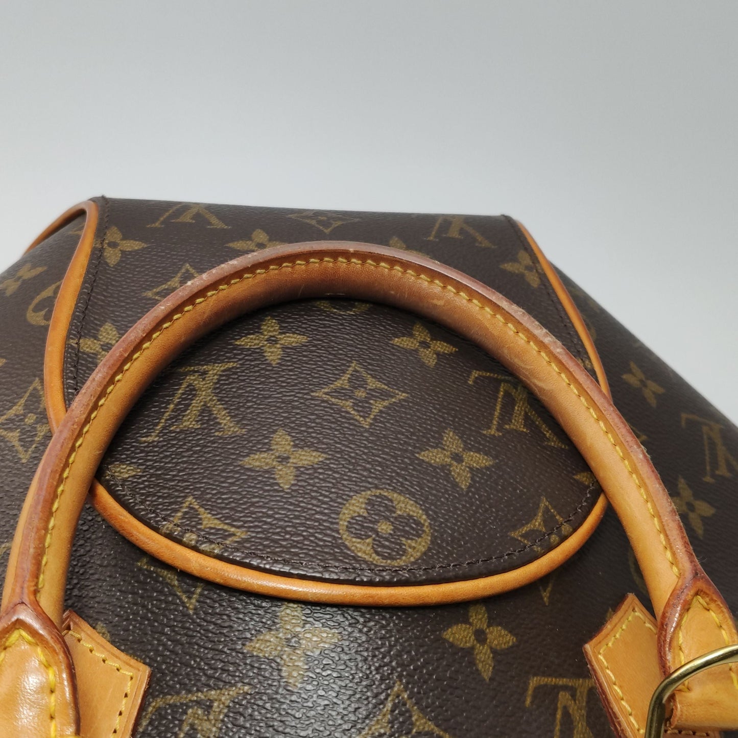 Preloved GLM-Ellipse Bag Monogram Print Vegetable Tanned Leather Handbag 250313781102999