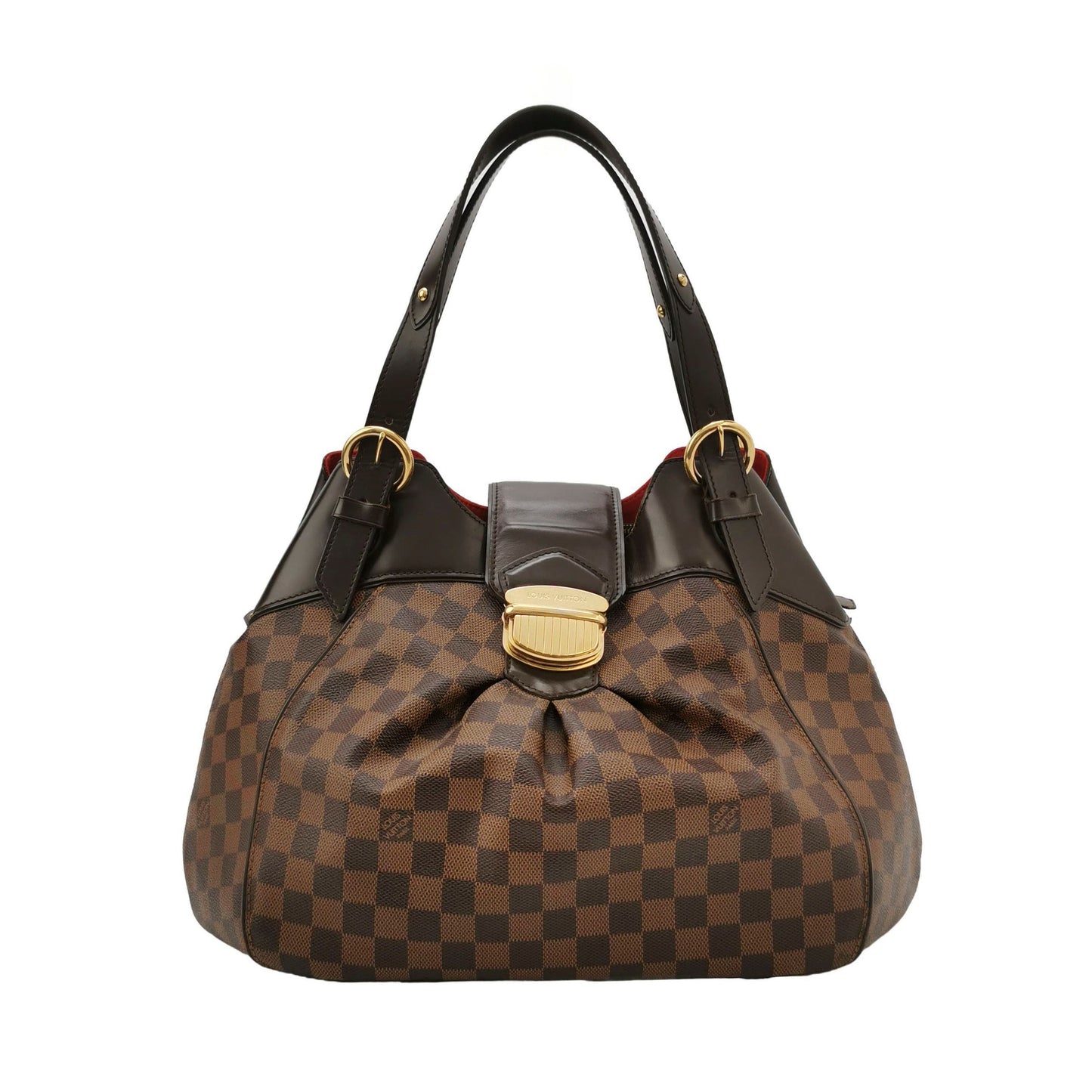 Preloved GLM-Sistina Large Checkerboard Push Lock Shoulder Bag 250210781057498