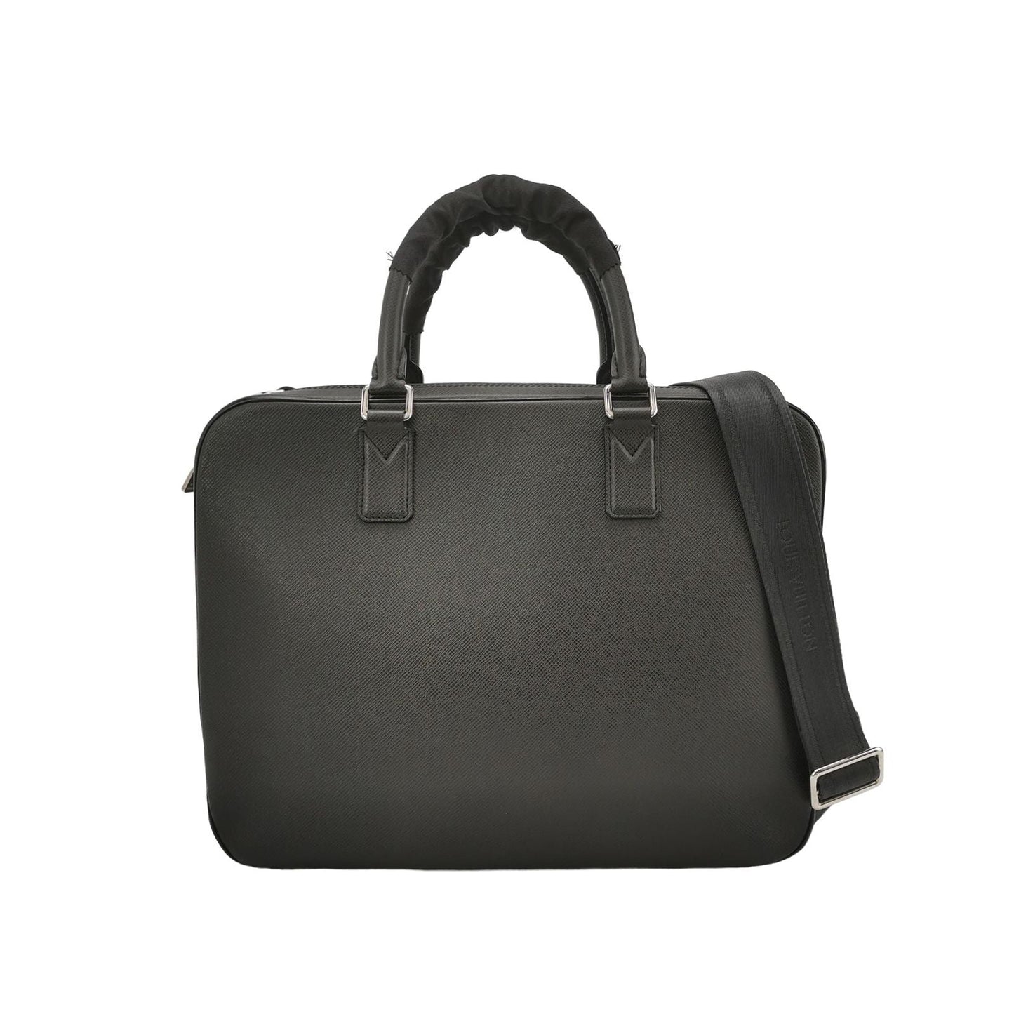 Preloved GLM-Taiga Leather Solid Double Zip Handbag Crossbody Bag 250511781187414