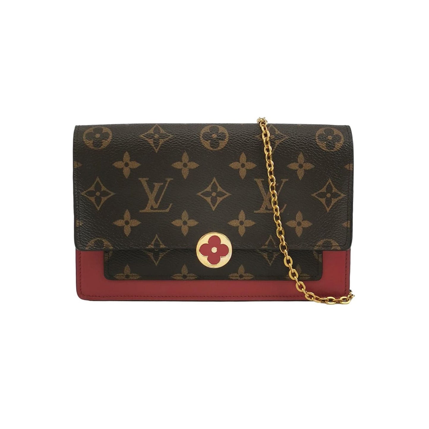 Preloved GLM-Flore Leather Monogram Floral Buckle Crossbody Bag 250301781085434