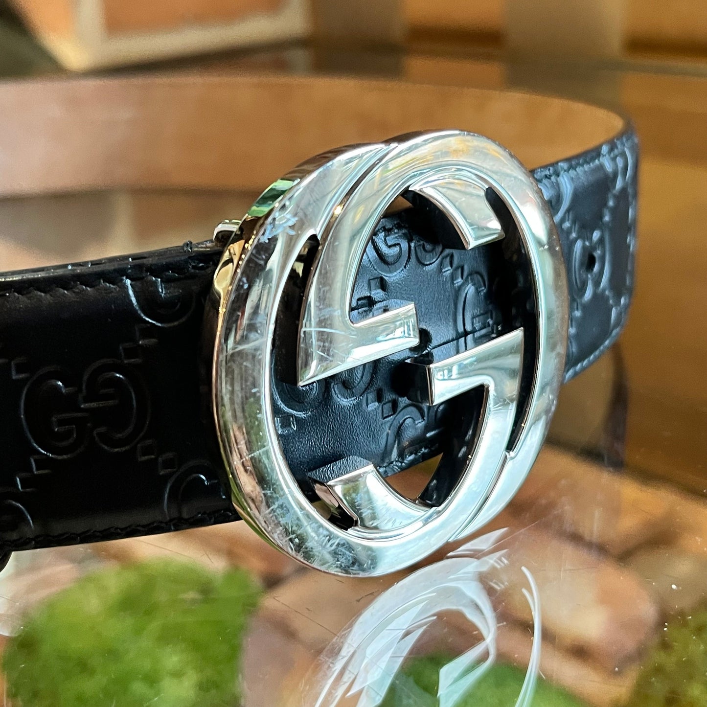 GUCCI Guccissima Interlocking G Belt SZ80/32(4US)