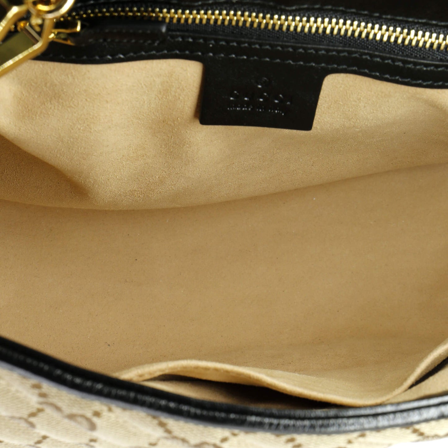 GG Marmont Top Handle Flap Bag Diagonal Quilted GG Canvas Small