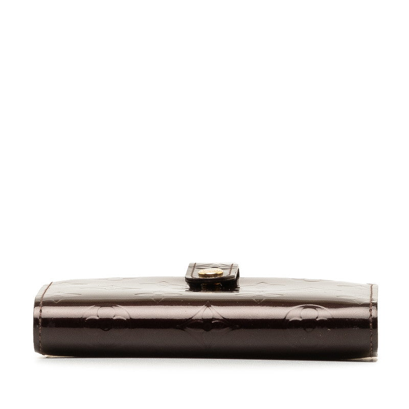 Louis Vuitton Monogram Verne Portefolio Vienna Double Fold Wallet M93521 Amarant Pearl Patent Leather Louis Vuitton