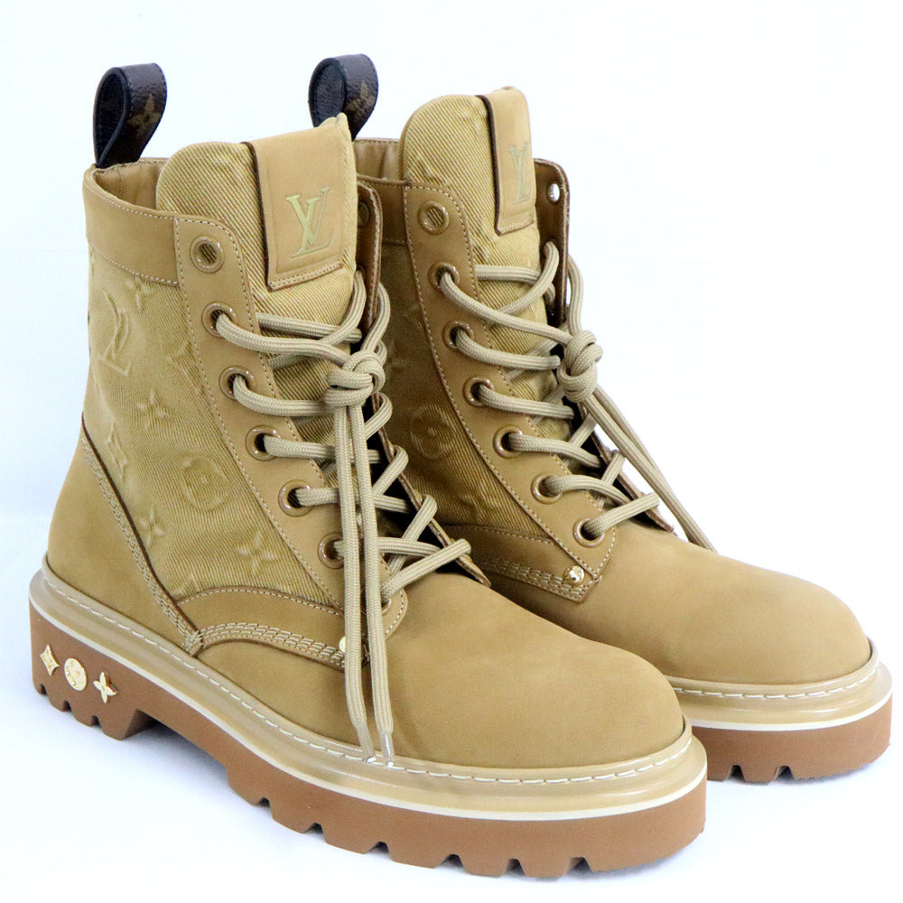 Louis Vuitton LV r Line Anchor Boots 7 26.0cm equivalent Beige Shoes Shoes