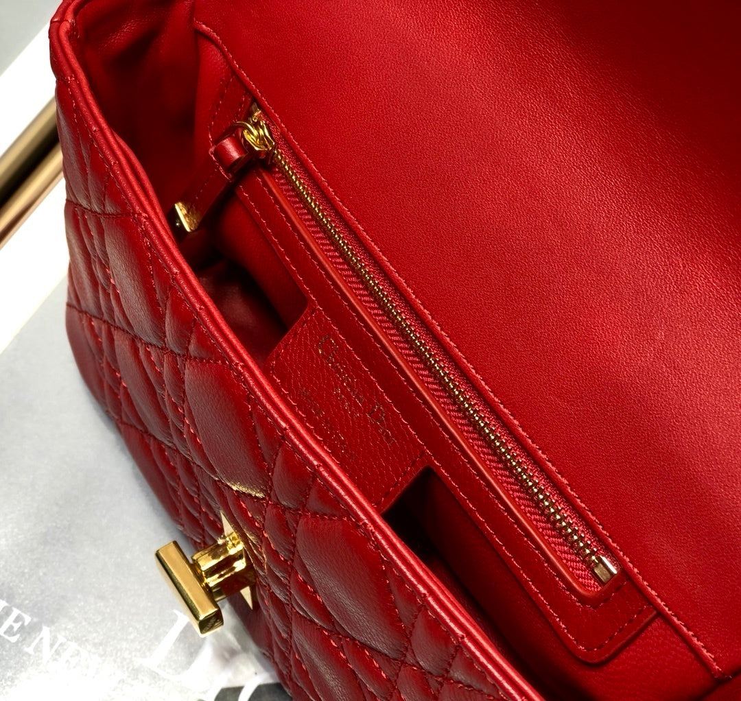 GLAMI Small Caro Bag Red For Women, Women’s Handbags, Shoulder Bags, Crossbody Bags 20cm/8in CD