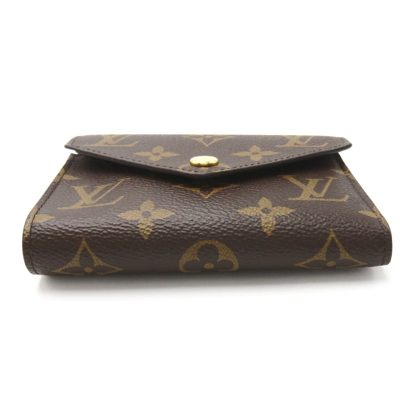 Louis Vuitton Portefolio Victoria Three Fold Wallet Three Folded Wallet Wallet PVC Coated Canvas Monogram Brown M62472