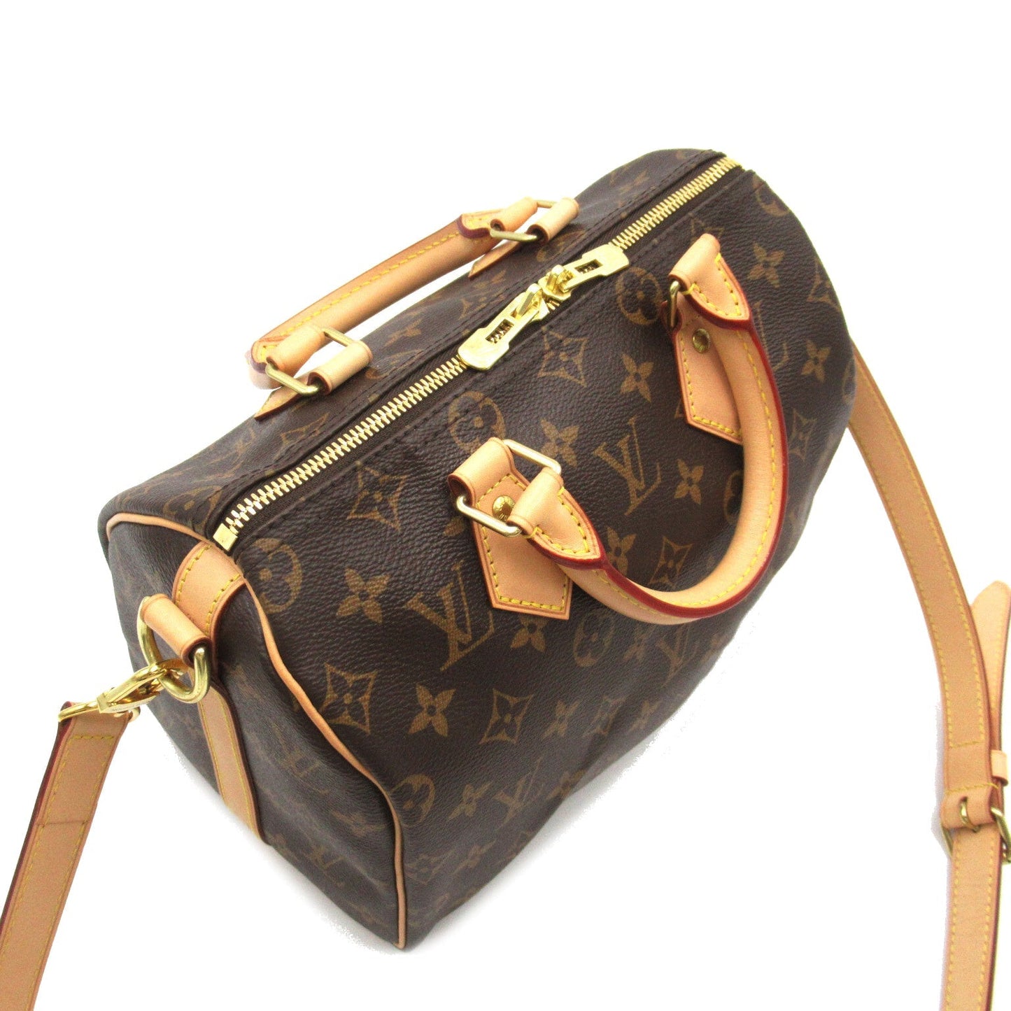 Louis Vuitton Speedy Bandouliere 25 2w Shoulder Bag PVC Coated Canvas Monogram Brown M41113