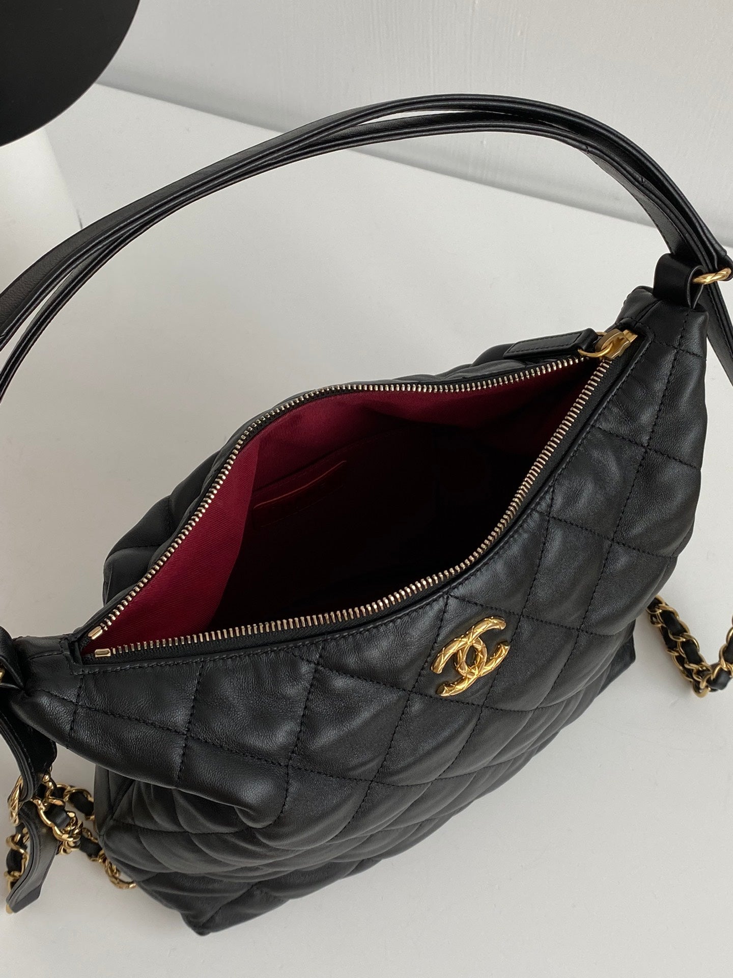 CHLMaxi Hobo Bag Black For Women Bags 13.7in/35cm AS3488 B08857 94305