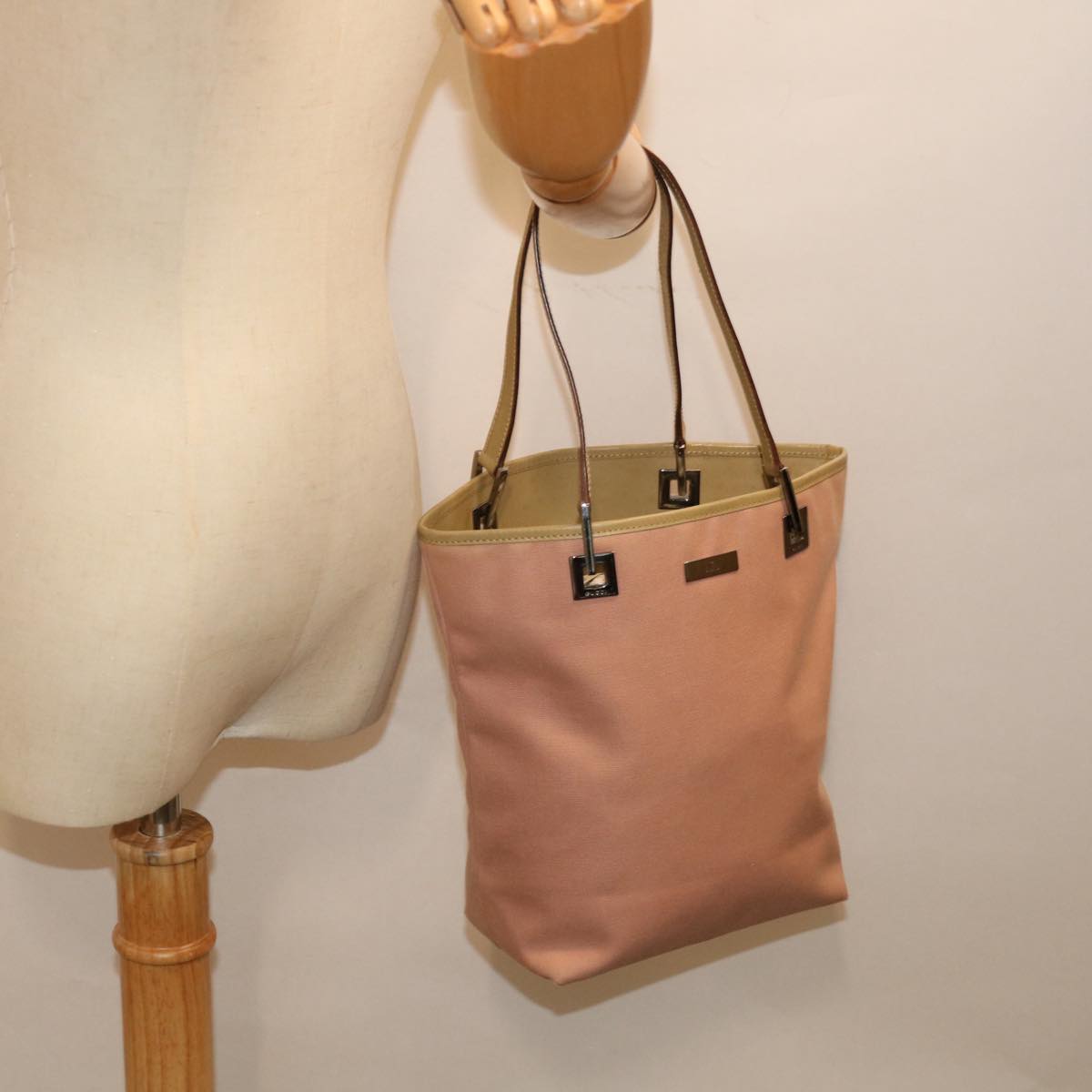GUCCI Shoulder Bag Canvas Pink 31244 72044