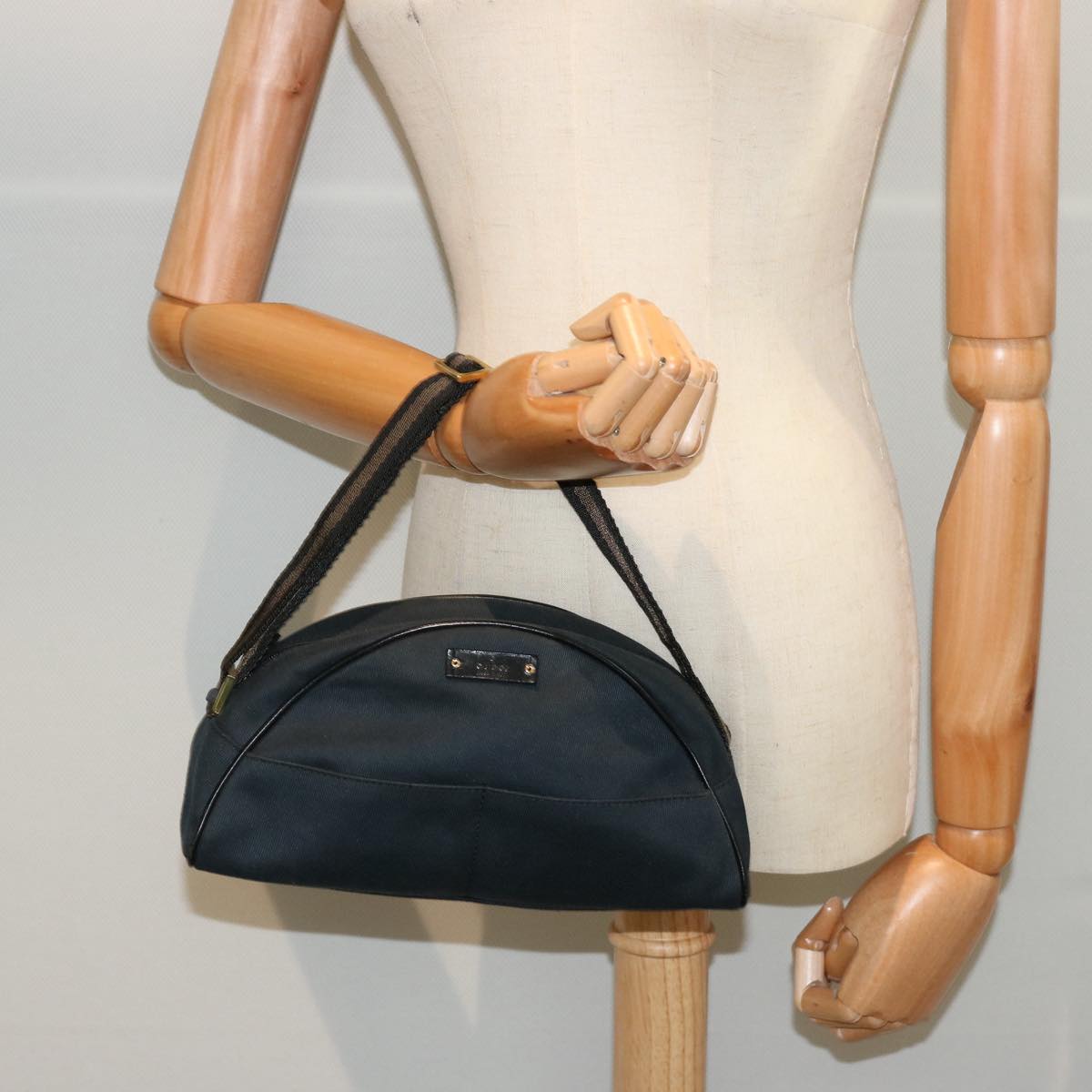 GUCCI Shoulder Bag Canvas Navy 90781 73223