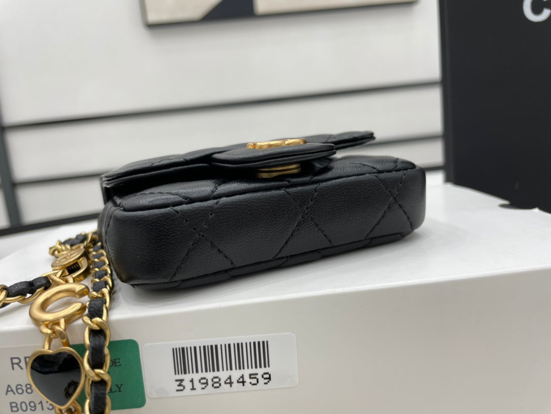 CHLMini GlamIap Bag Black For Women Bags 3.5in/9cm