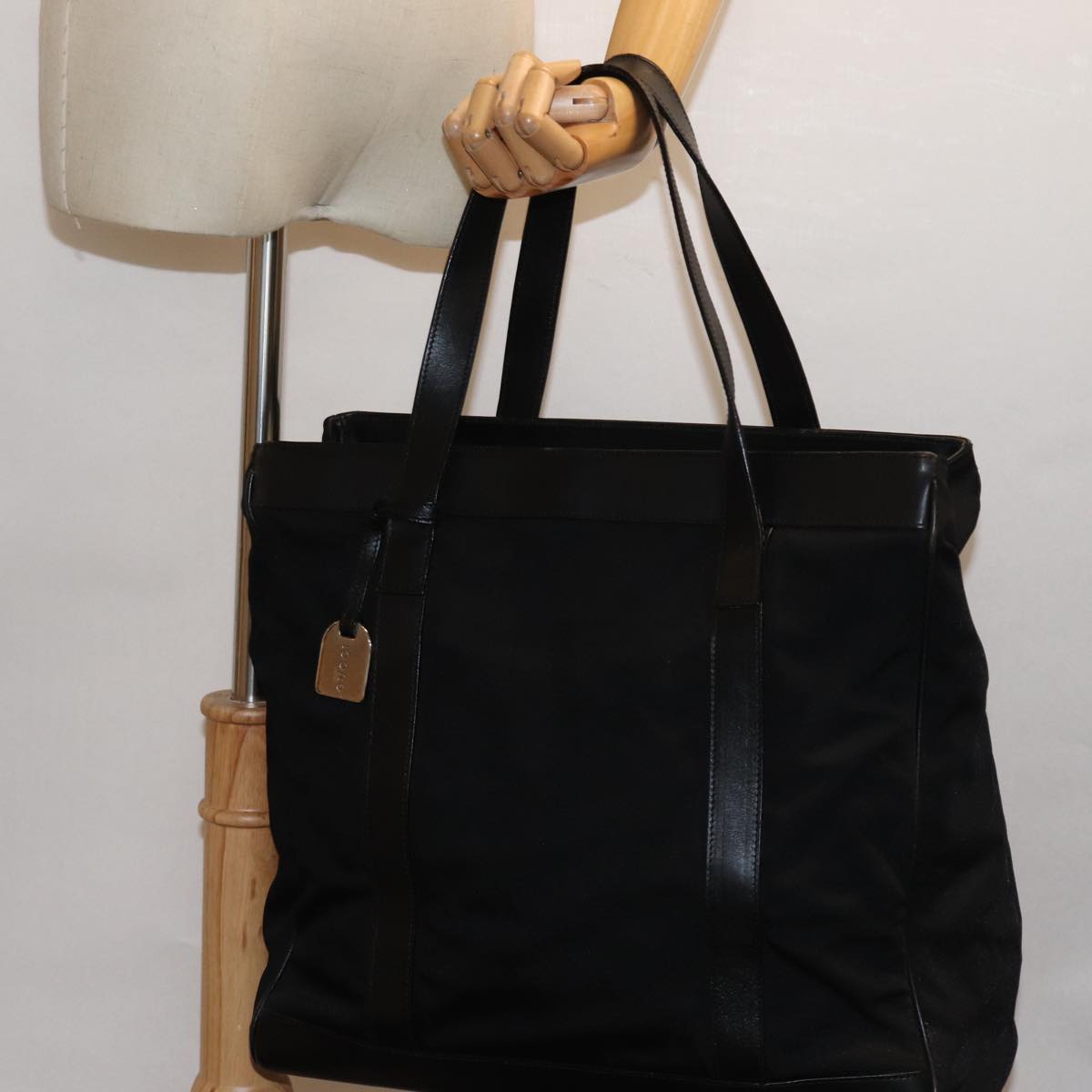 GUCCI Tote Bag Nylon Black 002 3754 0404 73899