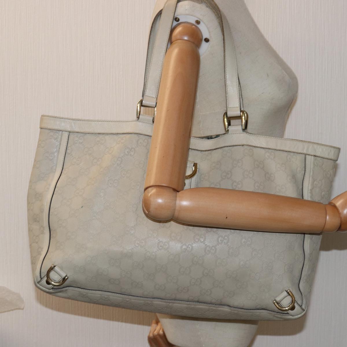 GUCCI GG Canvas Guccissima Tote Bag Beige 141472 75985